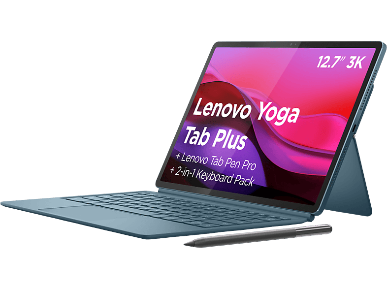 LENOVO Yoga Tab Plus 256 GB inkl. Tastatur und Pen Pro, Tidal Teal; Tablet mit Tastatur