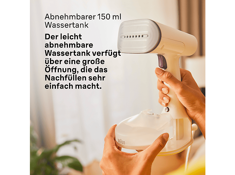 Braun GS 5011 PU Quickstyle 5 Dampfbürste (1200 Watt, 0,15 l Wassertank, Weiß) — Foto 5 von 5