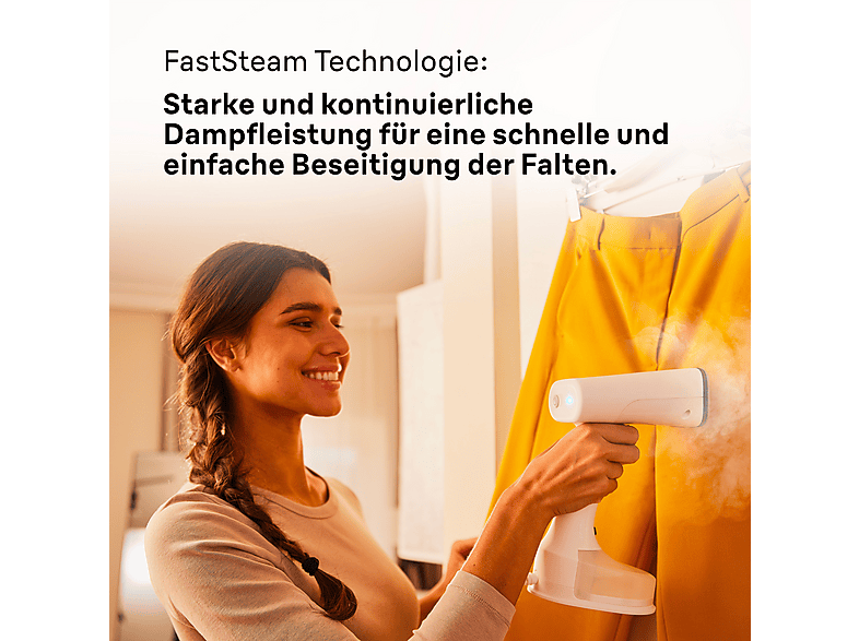 Braun GS 5011 PU Quickstyle 5 Dampfbürste (1200 Watt, 0,15 l Wassertank, Weiß) — Foto 4 von 5