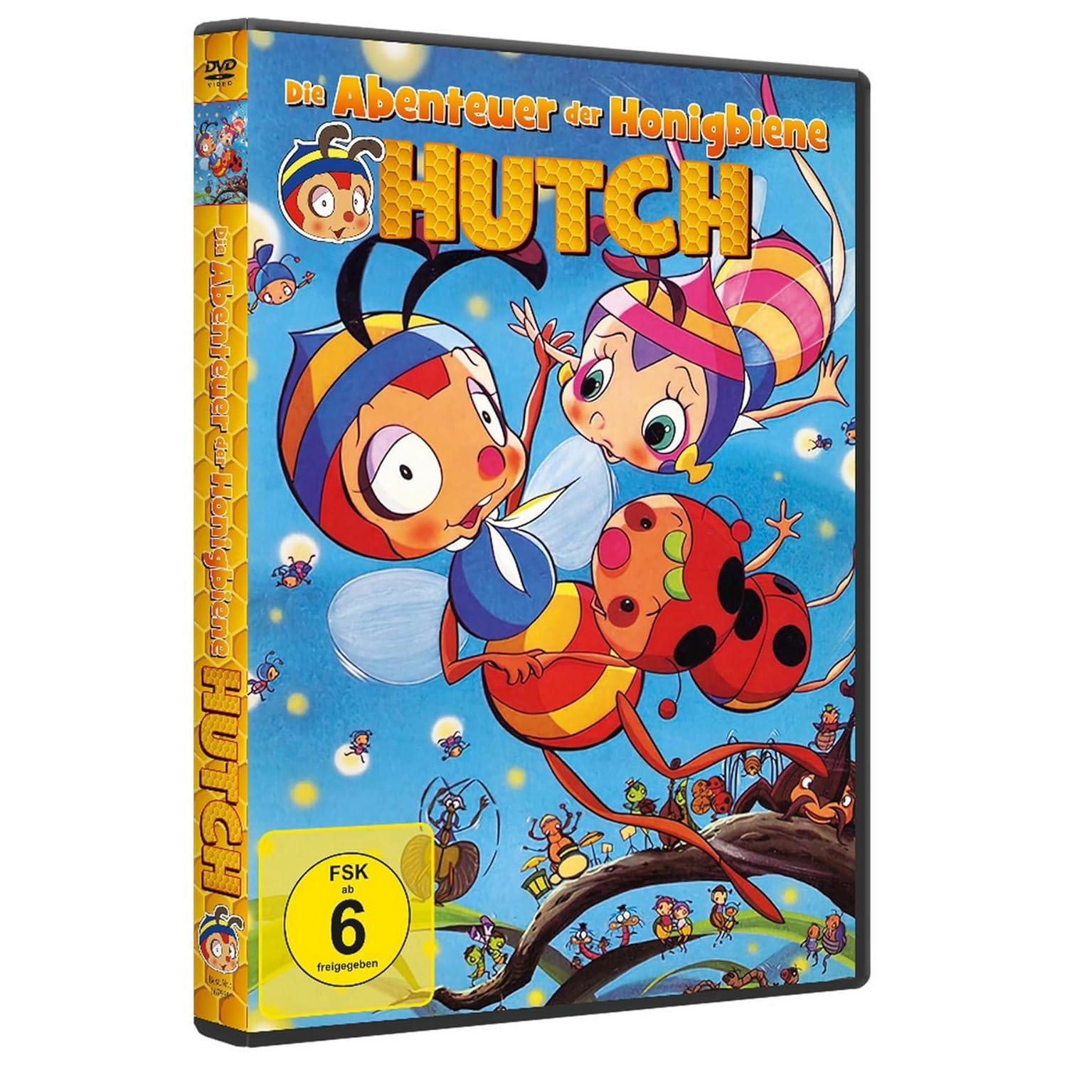 DVD-Cover eines Zeichentrickfilms mit Bienen und einem Marienkäfer. Der Titel ist auf Deutsch.