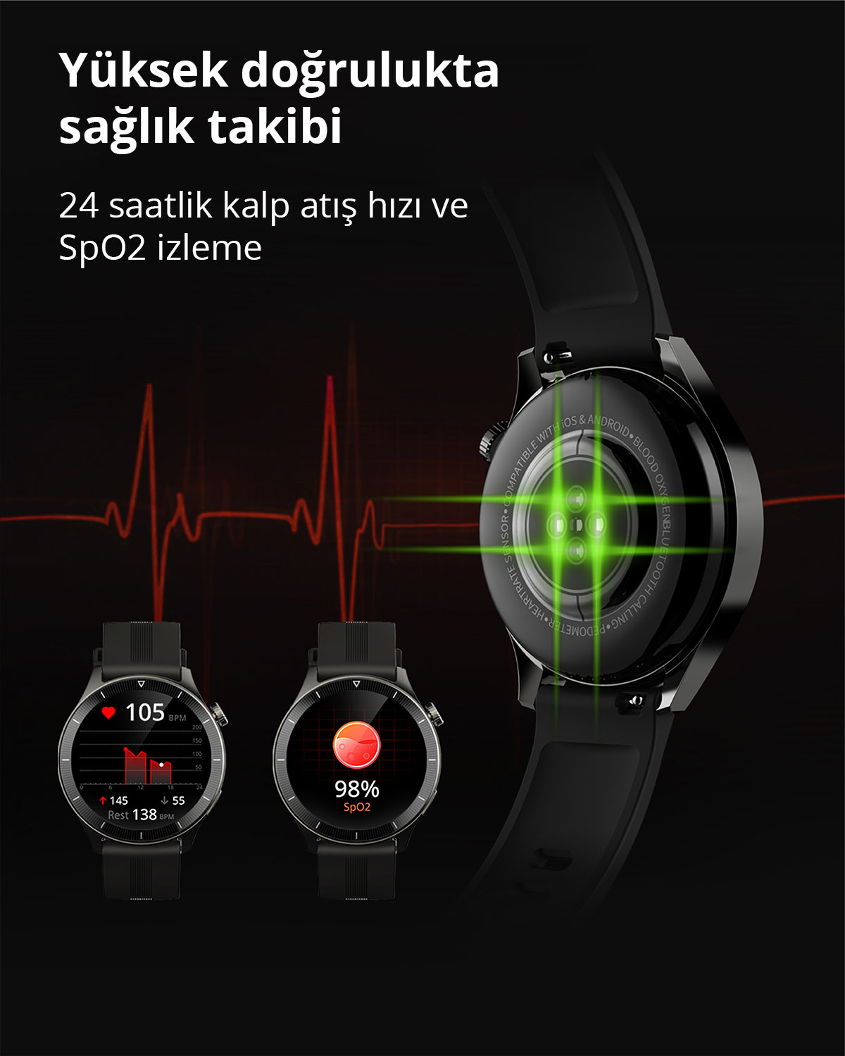 AUKEY SW-2P-GY Akıllı Saat Gri Fiyat & Özellik | MediaMarkt