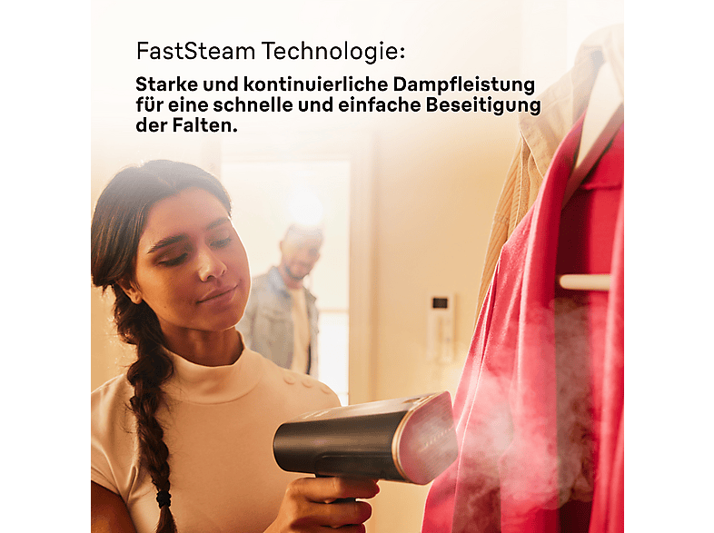 Braun GS 7077BK Quickstyle 7 Dampfbürste (1600 Watt, 0,25 l Wassertank, Schwarz) — Foto 4 von 5