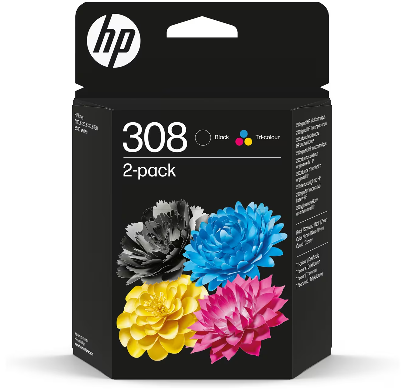 HP No.308 1 db fekete + 1db színes eredeti tintapatron csomag (6L6S6UE)