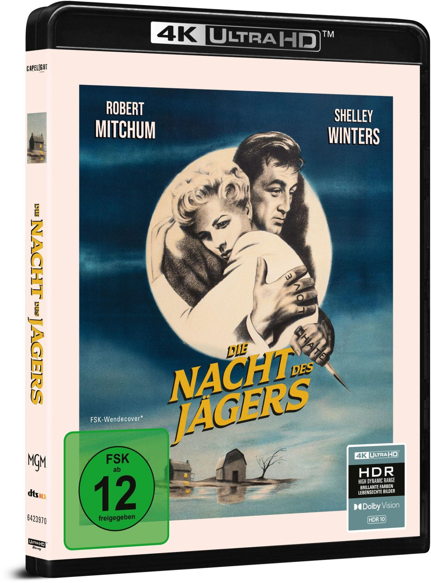 4K Ultra HD Blu-ray Filmhülle. Mit Schauspielern, Key Art und dem Filmtitel auf Deutsch.