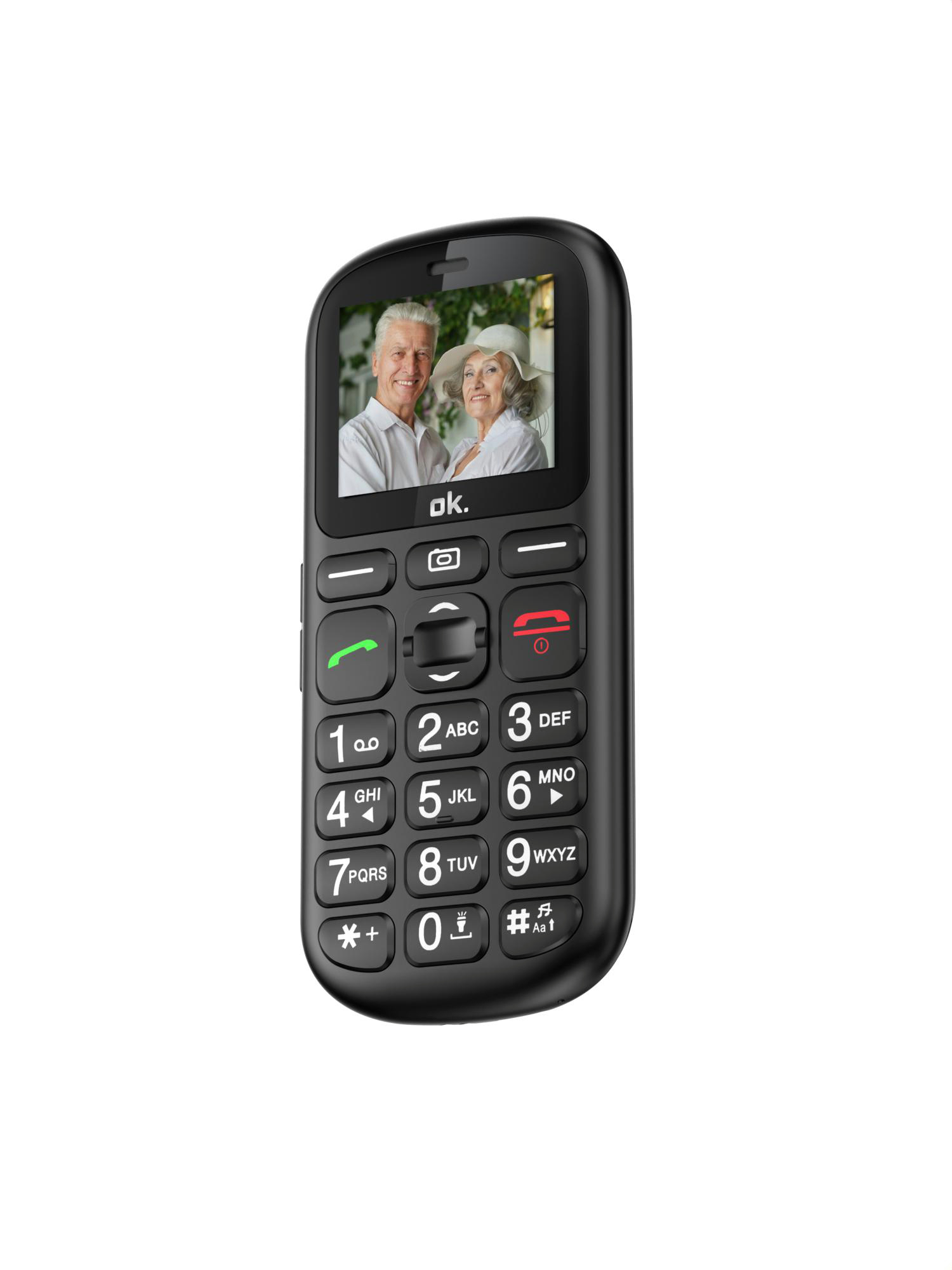 Computermonitor mit einem farbenfrohen abstrakten Bild.