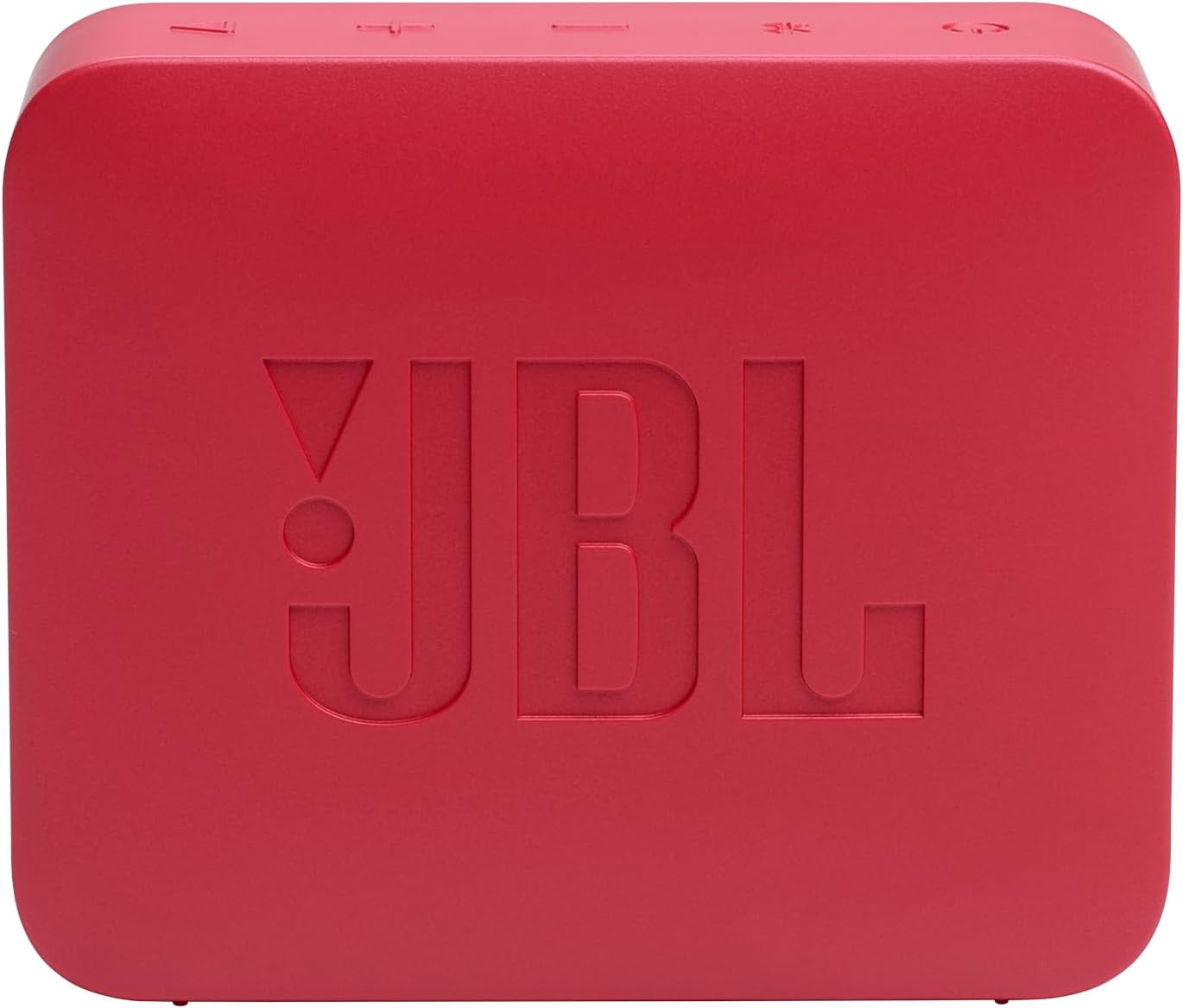 Altavoz rojo con el logotipo de JBL.