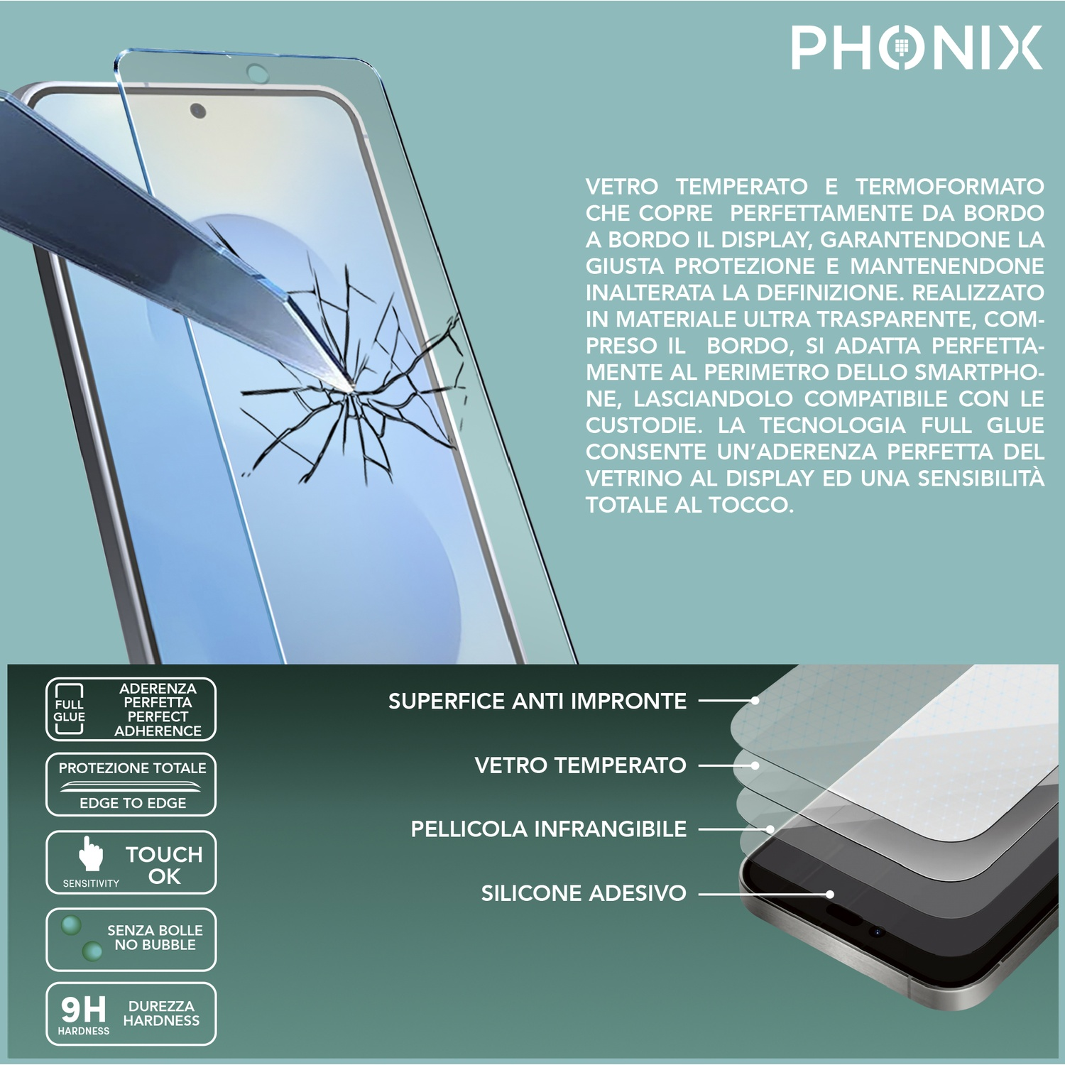 WiTa-Store Vetro Temperato Per Sony Xperia XA - 9H - Trasparente, Anti-graffio