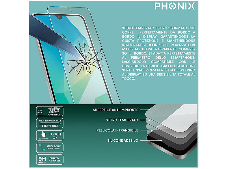 Moex Pellicola In Vetro Temperato Per Oppo A16 / A16s, 2 Pezzi, Durezza 9H, Trasparente, Anti-graffio, Taglio Laser Preciso