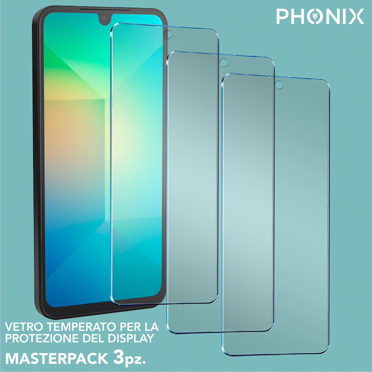Uno smartphone e 3 protezioni per lo schermo.