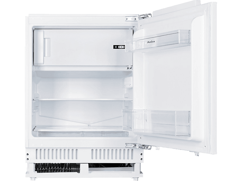 AMICA UKSX 361 901 Unterbau-Kühlschrank mit Gefrierfach (111 l, E, 825 mm hoch, Weiß)