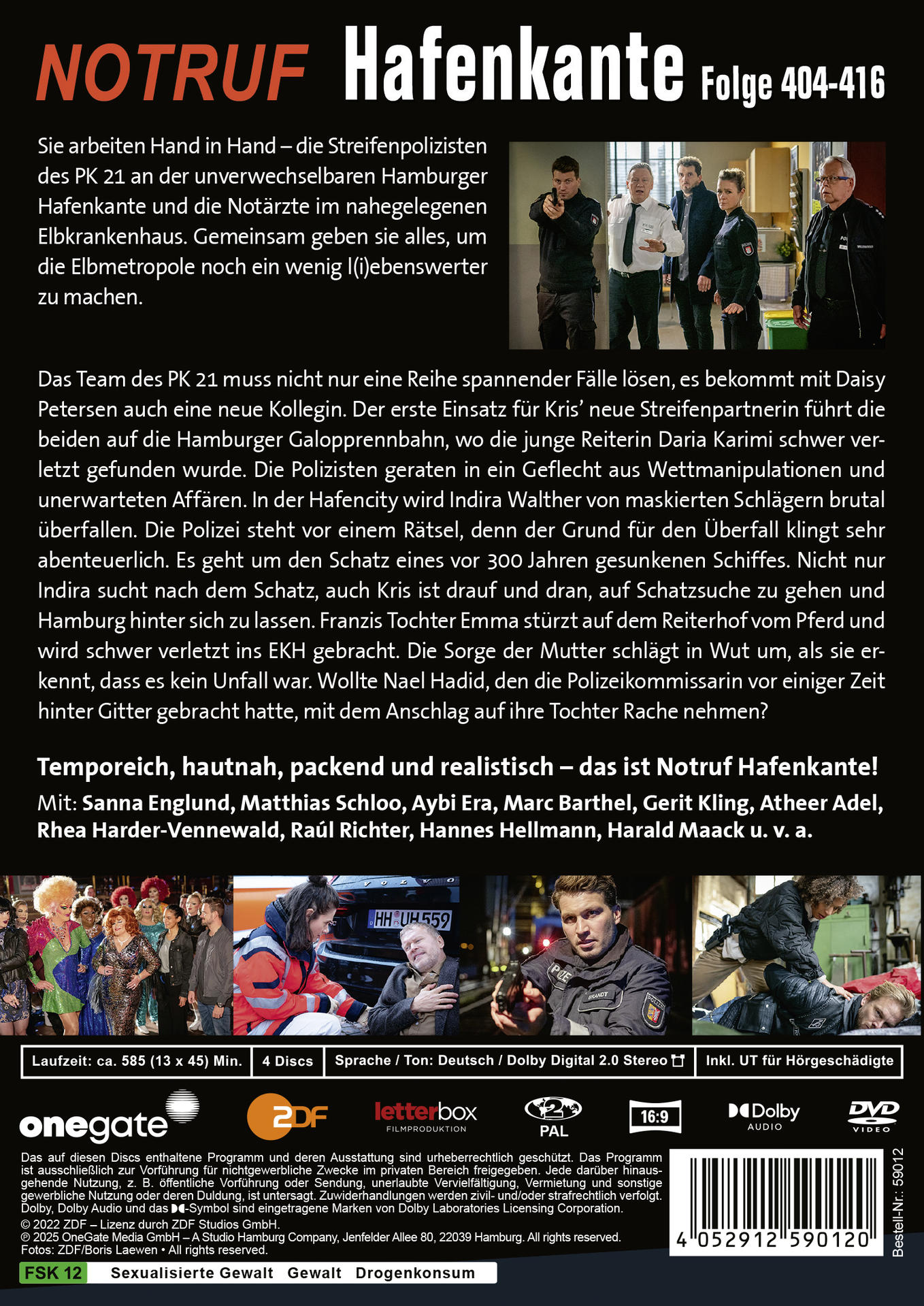 Ein Filmplakat zeigt ein Polizisten-Team in einer Stadtszene.