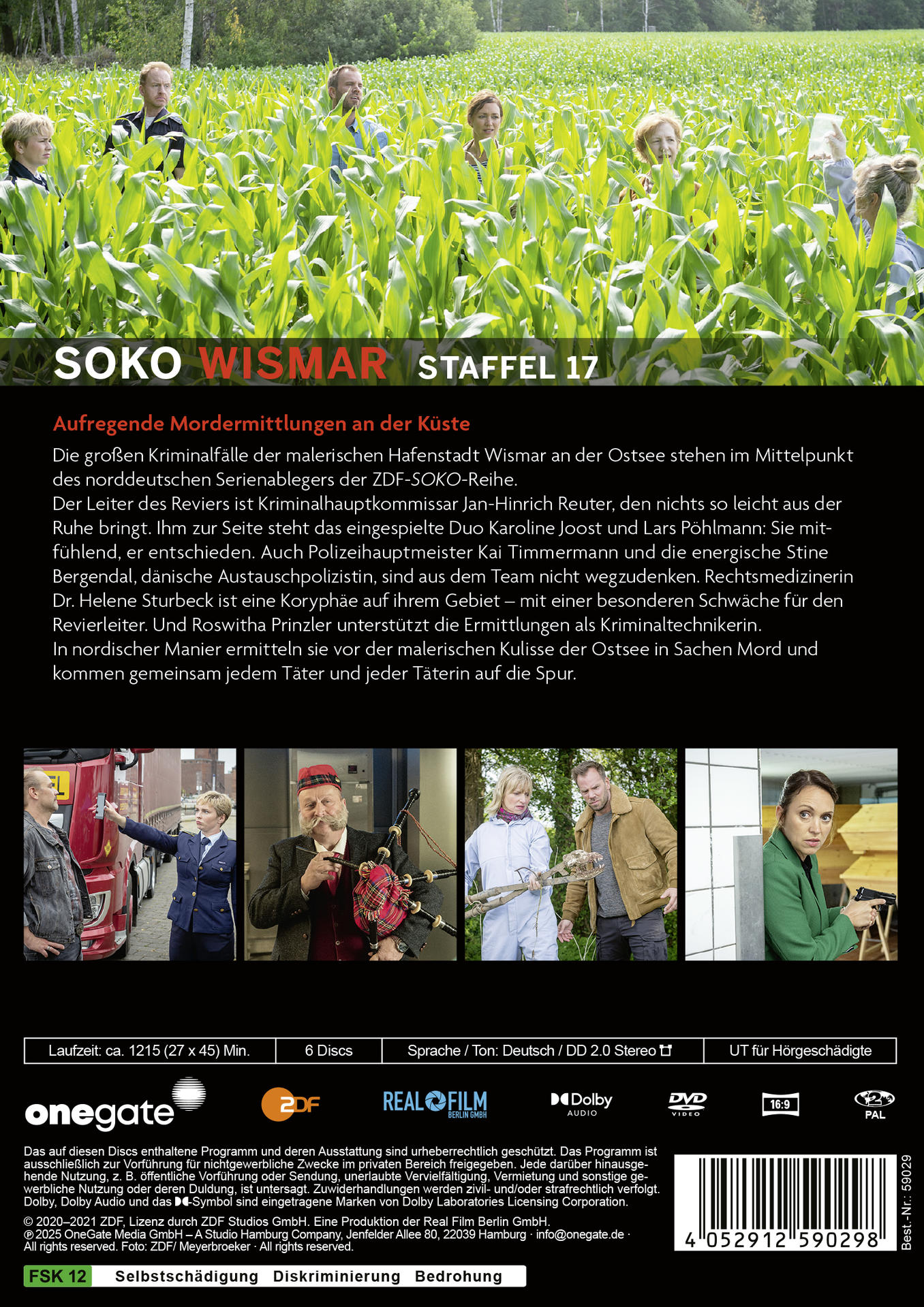 DVD-Cover mit einer Gruppe von Menschen im Maisfeld. Text auf Deutsch.