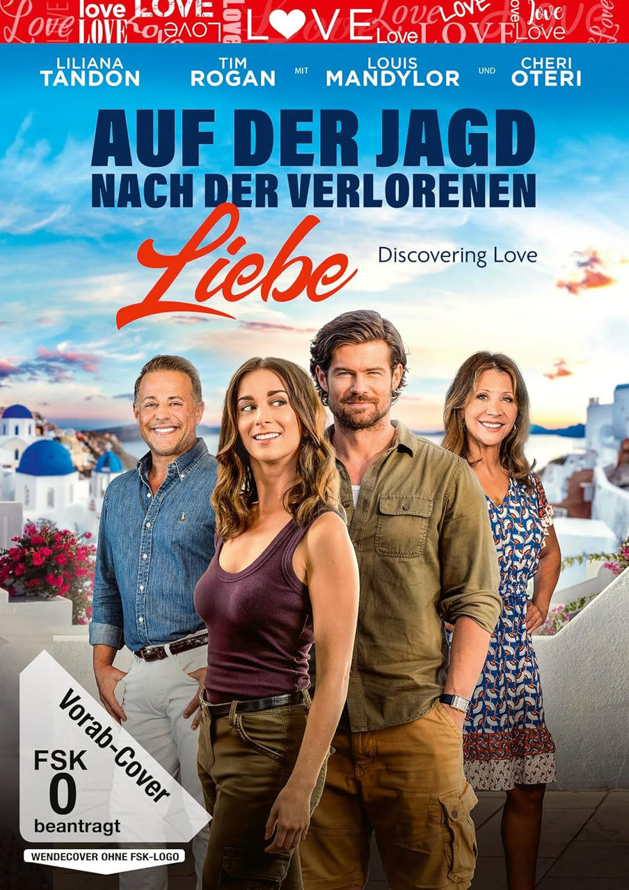 DVD-Cover: Auf der Jagd nach der verlorenen Liebe, mit Schauspielern im Vordergrund.
