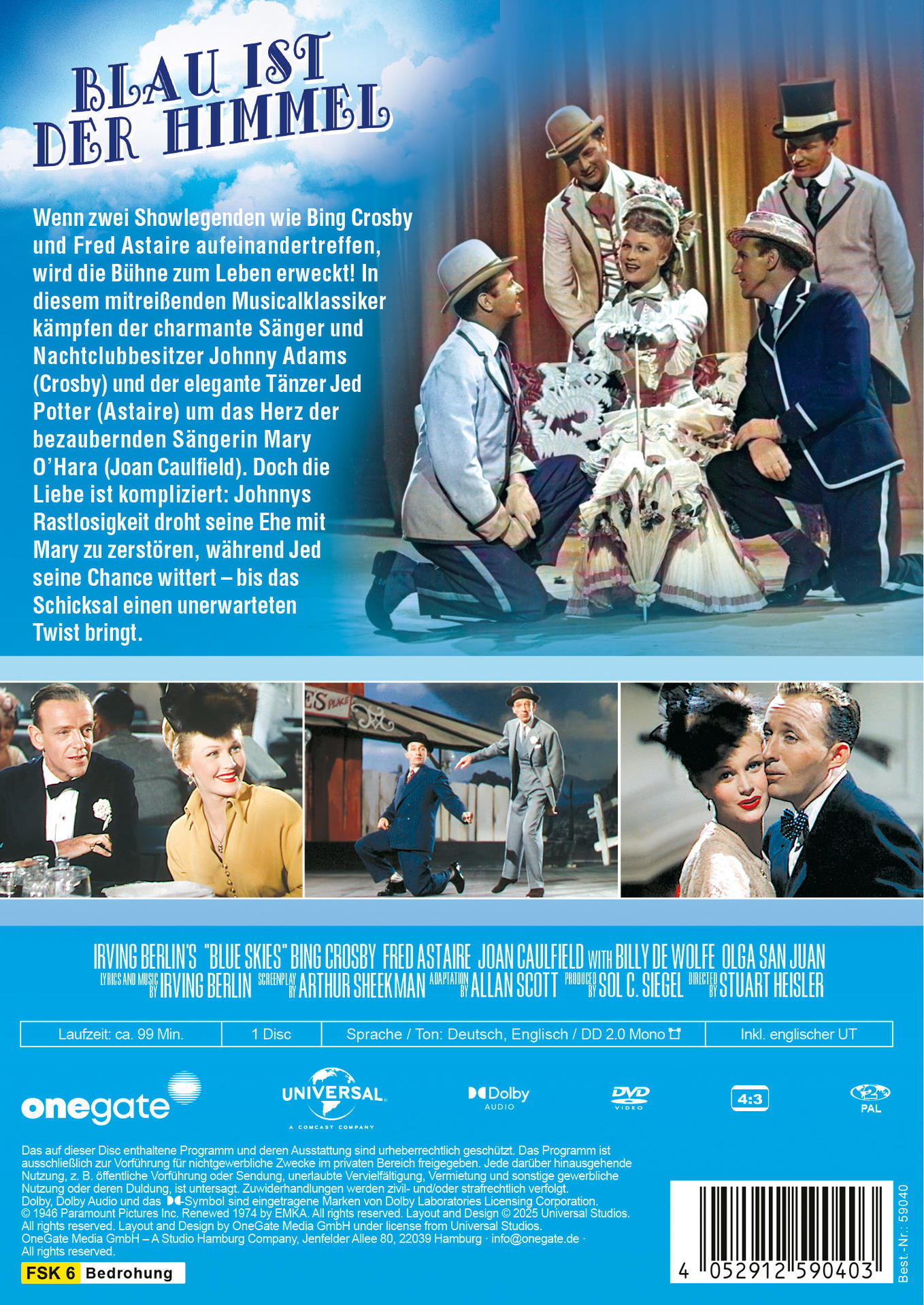 DVD-Cover mit Filmtitel, Schauspielern in Vintage-Kleidung und einer Theaterszene.