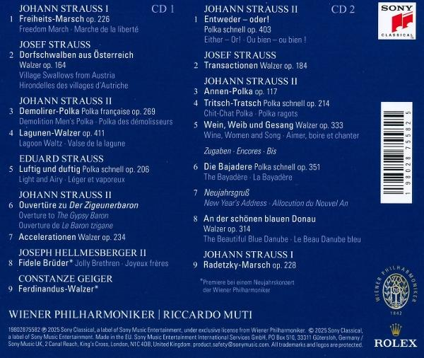 CD mit klassischer Musik. Titelliste und Etiketten sind auf der blauen Scheibe aufgedruckt.