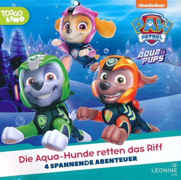 Cover eines Zeichentrickfilms mit Zeichentrickhunden und Text.