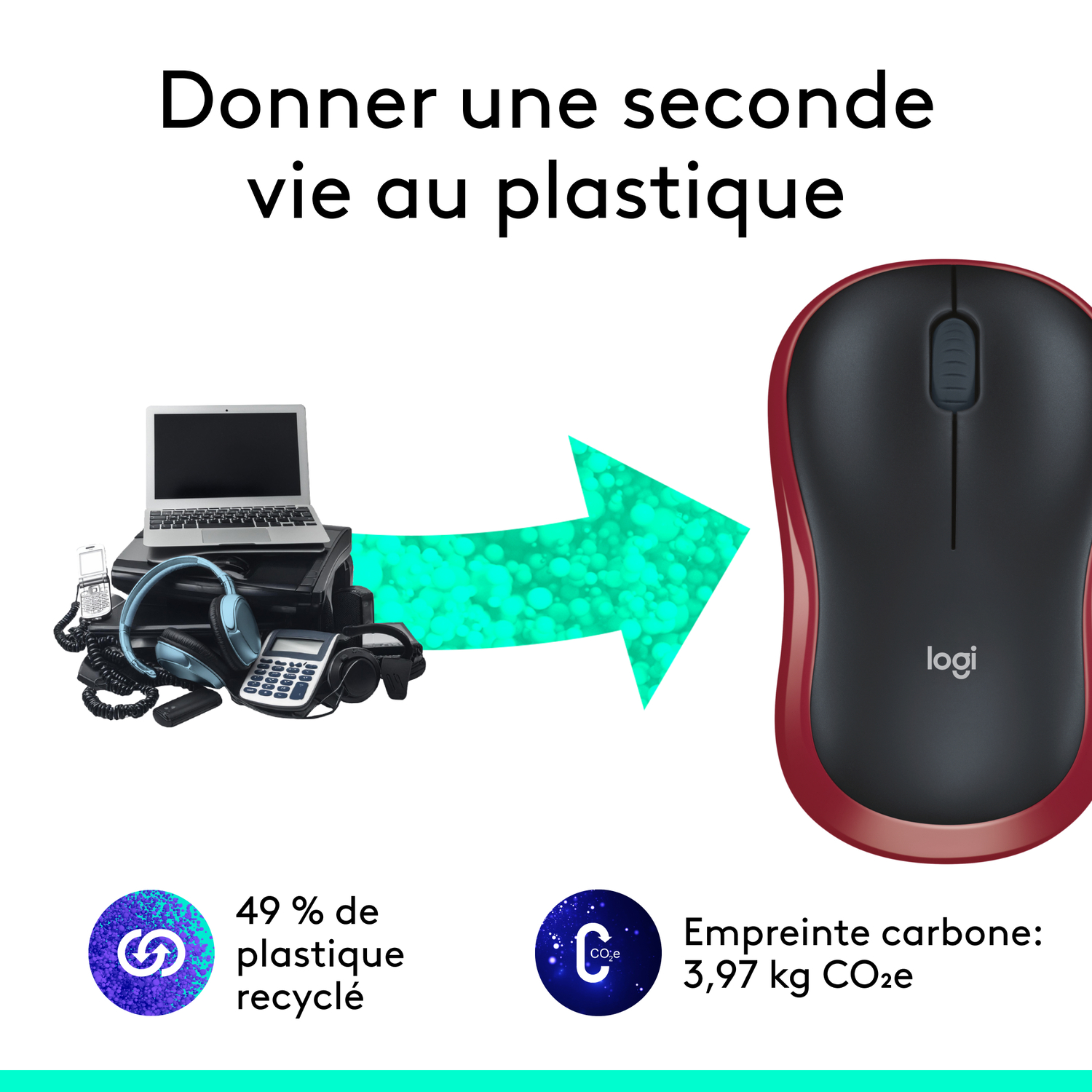 Buse de sèche-cheveux noire. Elle a un design angulaire unique.