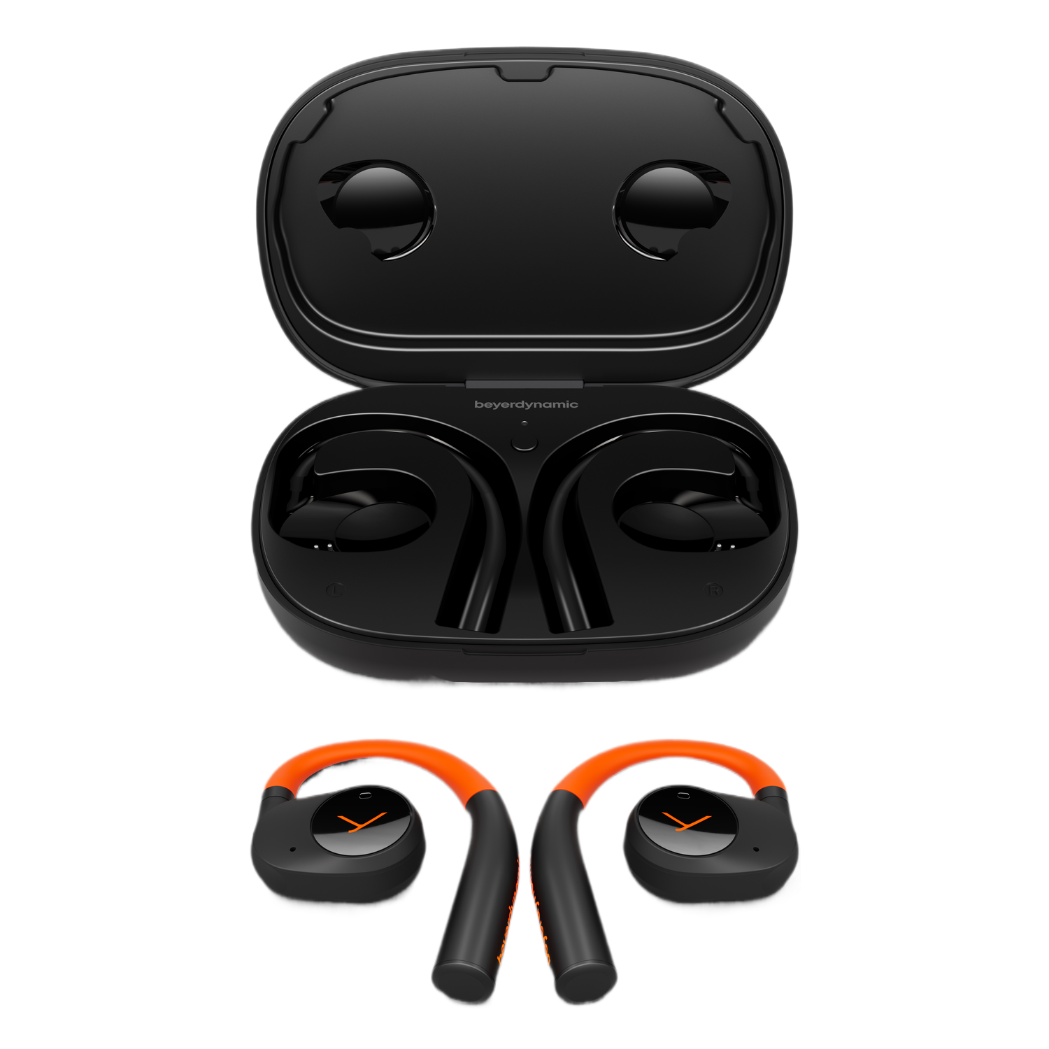 Beyerdynamic Verio 200 Bluetooth Open-ear Hoofdtelefoon Zwart/oranje Oordopjes Zwart