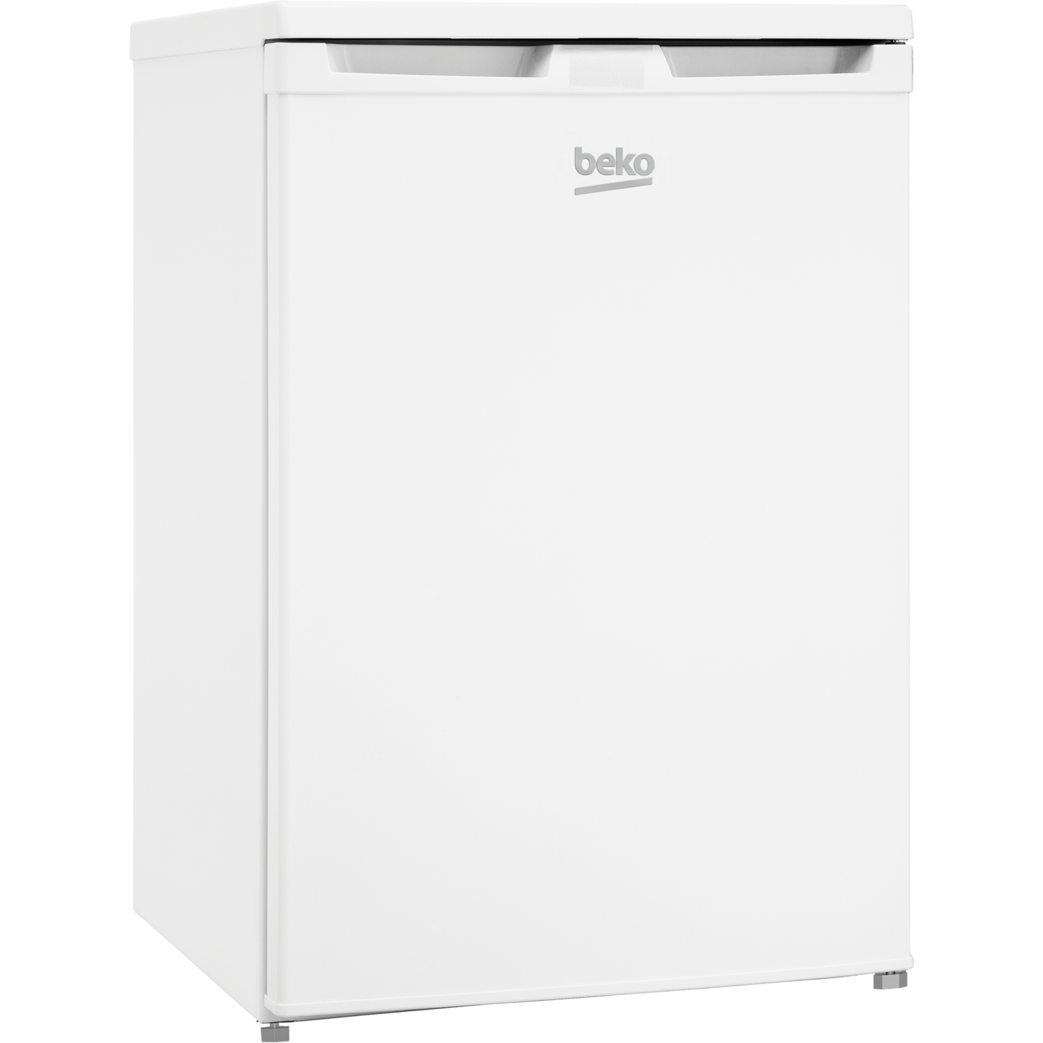 Small white Beko refrigerator. The Beko logo is visible on the door.