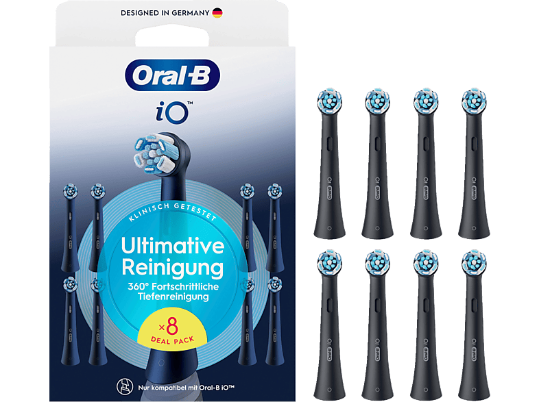 Oral-B iO Ultimative Reinigung Black 8er, Aufsteckbürsten