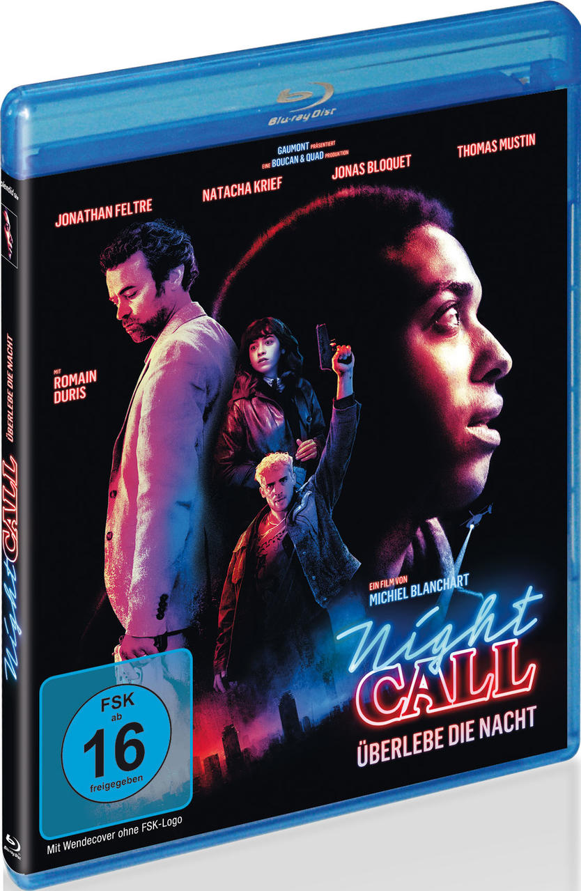 Blu-ray-Hülle mit Filmplakat. Der Titel ist 'Night Call'.
