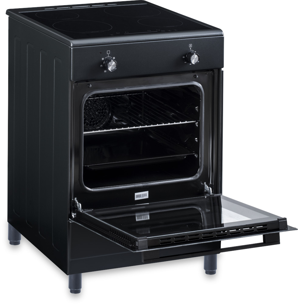 Black and silver sandwich maker. It is closed and ready for use.