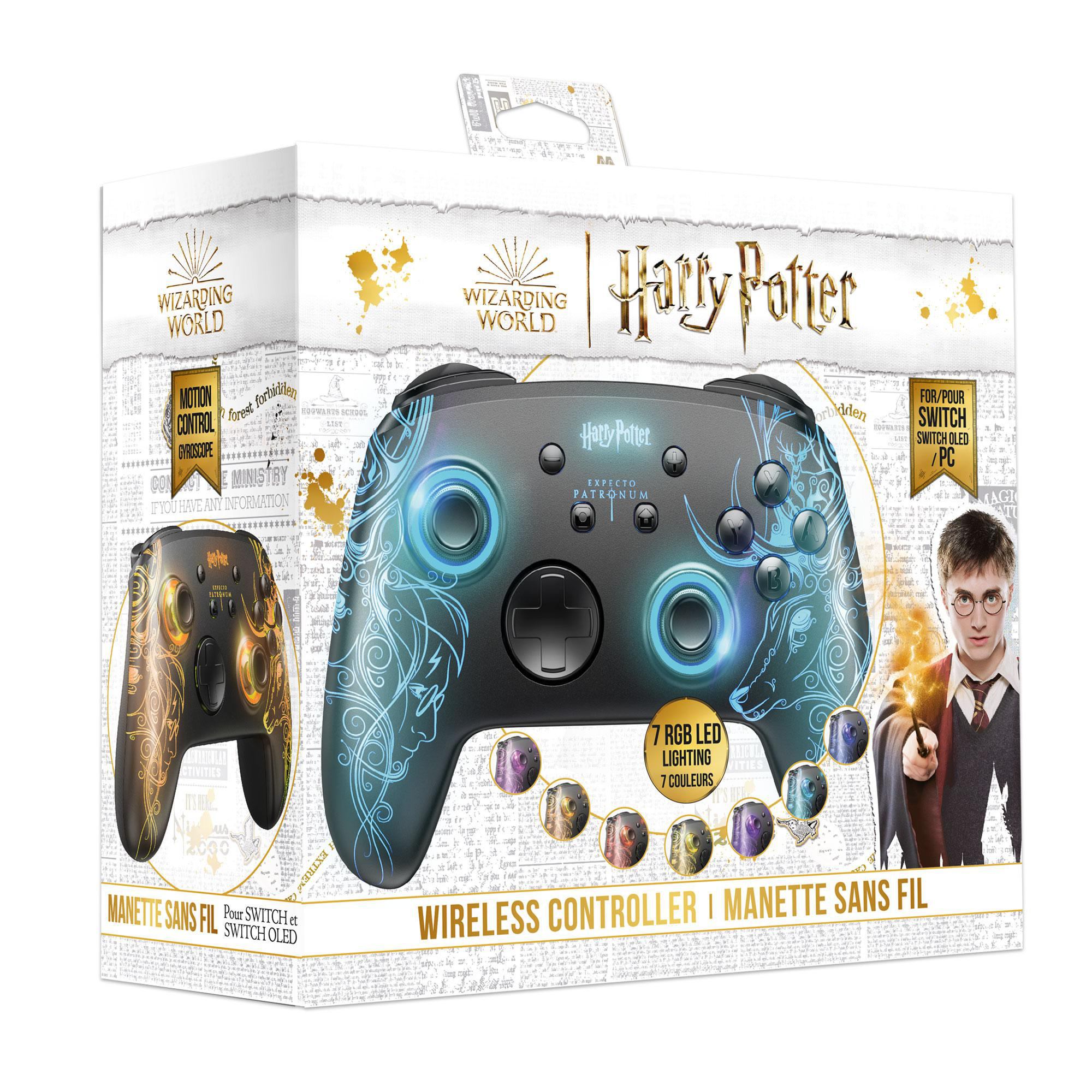 Eine Harry-Potter-Wireless-Controller-Box mit Patronus-Design und 7 RGB-Farben.
