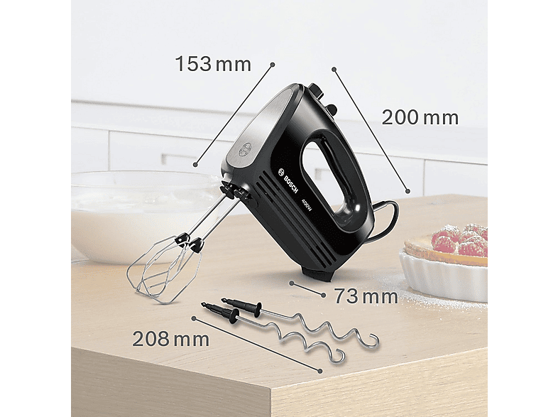 Mikser ręczny BOSCH MFQ2420B 450 W Funkcja Turbo Czarny – zdjęcie 2