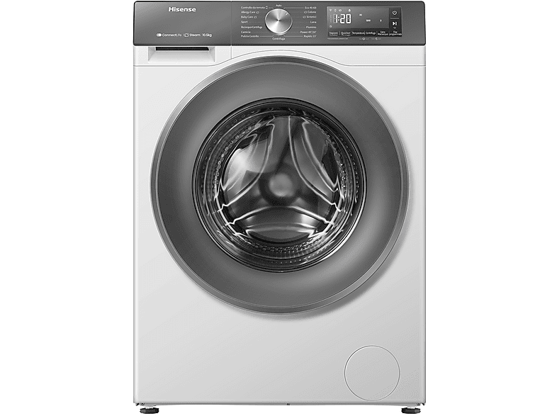 Hisense Wf3S1043Bw7 Lavatrice, Caricamento frontale, 10,5 kg, 61 cm, Classe A