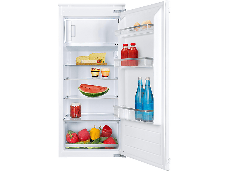 AMICA EKSS 362 221 Einbaukühlschrank mit Gefrierfach (179 l, E, 1221 mm hoch}, Weiß)