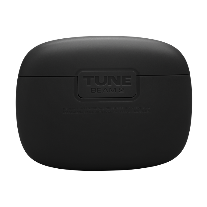 Estuche de carga negro con el texto 'TUNE BEAM 2'.