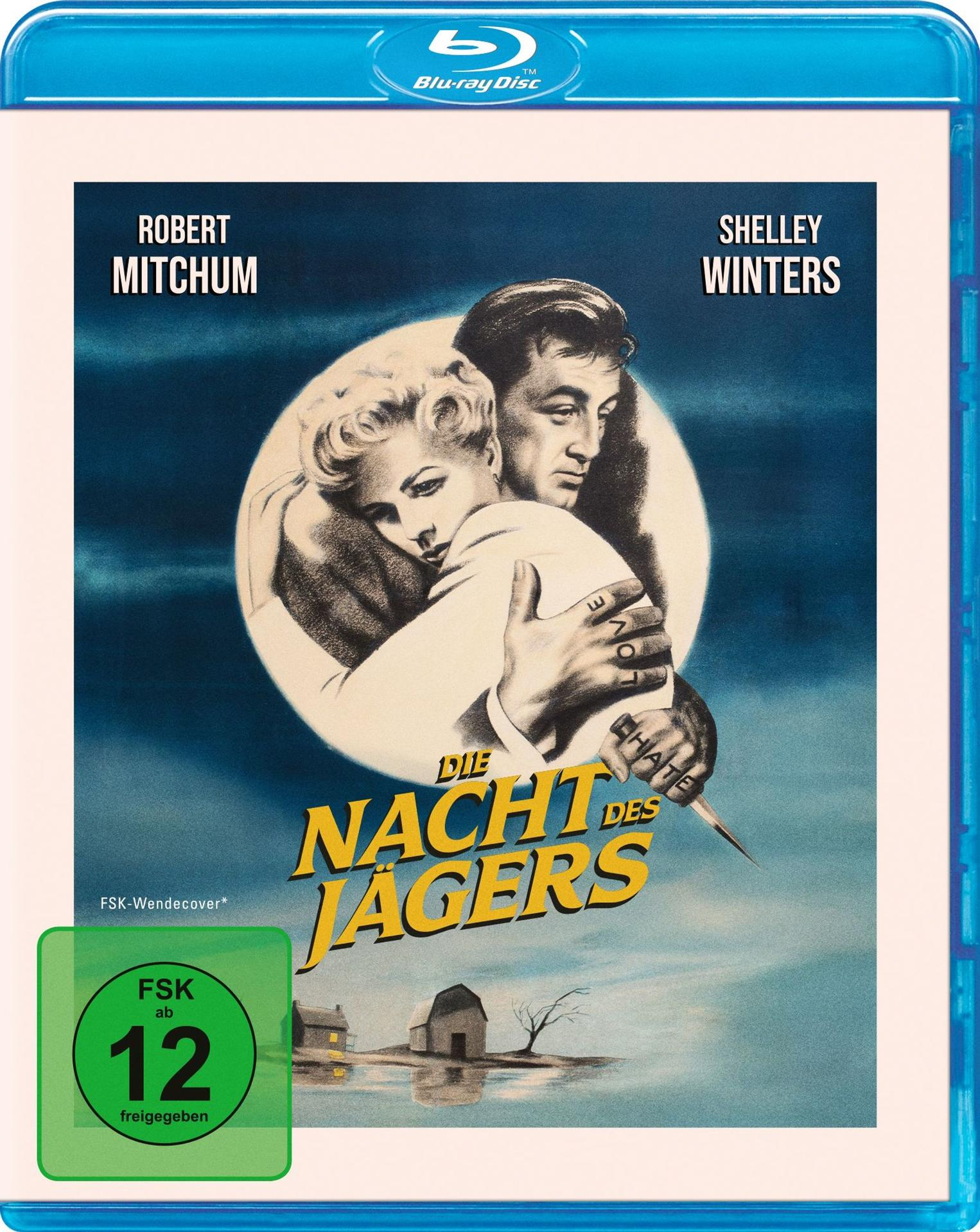 Blu-ray Disc von 'The Night of the Hunter'. Cover zeigt ein Paar, Text und Logo.