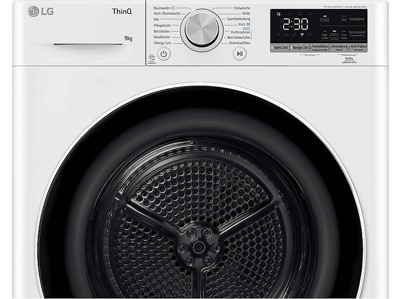 LG V9R09TC Wärmepumpentrockner Vivace (9 kg, Weiß)