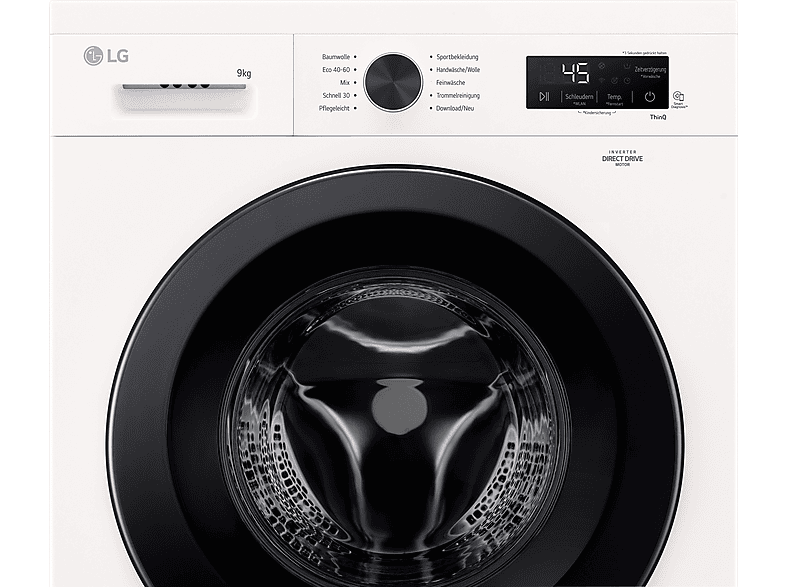 LG F4WB309Y unterbaufähig, Waschmaschine (9 kg, 1310 U/Min., A)