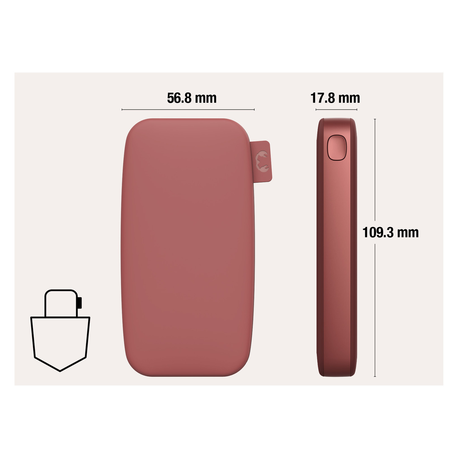 FRESH N REBEL Powerbank 12 000 mAh Safari Red (2PB12100SR)
