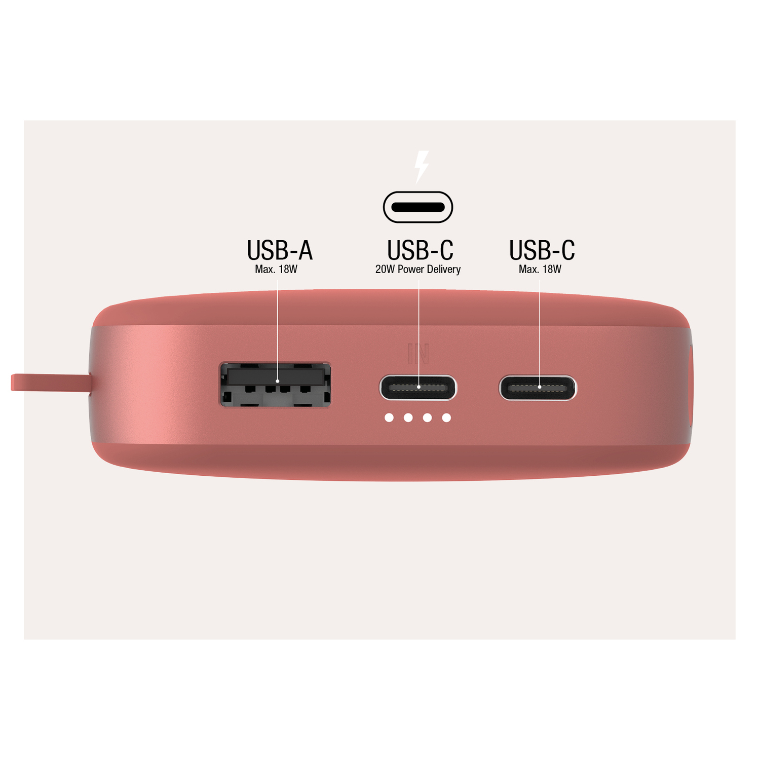 FRESH N REBEL Powerbank 18 000 mAh Safari Red (2PB18100SR)