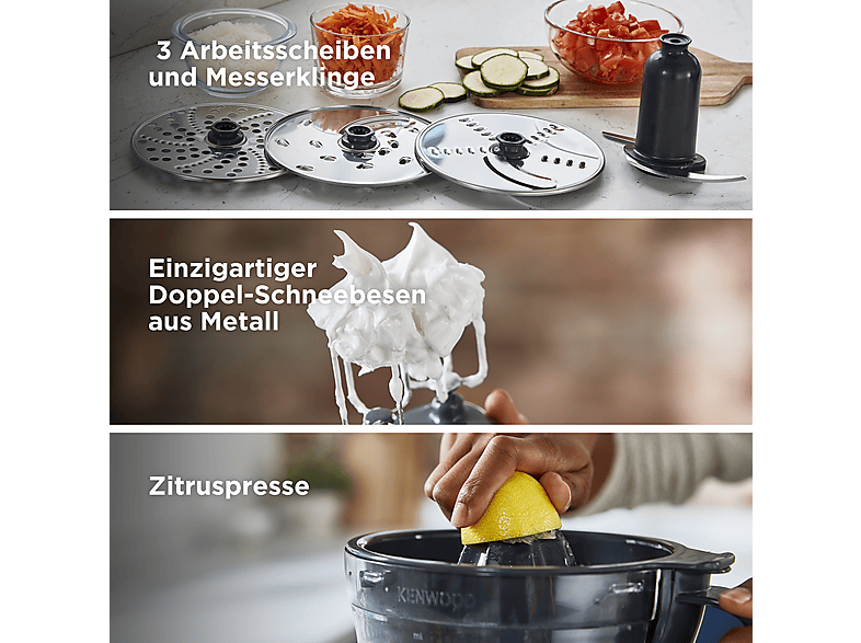 Kenwood Multipro Compact FDM301SS, edelstahl Kompakte Küchenmaschine Silber (Rührschüsselkapazität: 2,1 l, 800 Watt) — Foto 5 von 5