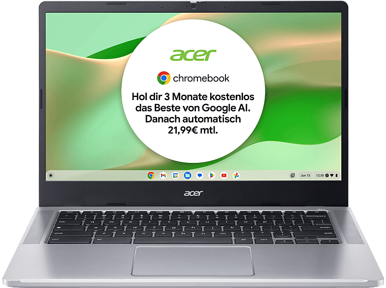 ACER Chromebook 314 (CB314-4H-345E), Laptop - 14 Zoll - Intel® Core™ i3 i3-N305  - 4 GB - 128 GB - Intel® UHD Graphics - Google ChromeOS