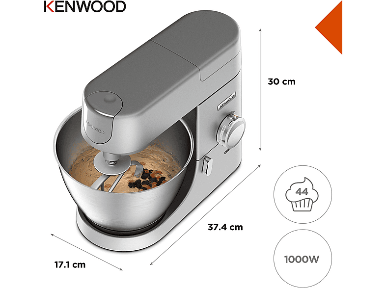 Kenwood KVC 3110 S Chef Küchenmaschine Silber (Rührschüsselkapazität: 4,6 l, 1000 Watt) — Foto 4 von 5