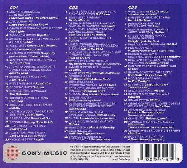 CD-Hülle mit Titelliste und Sony Music Logo.