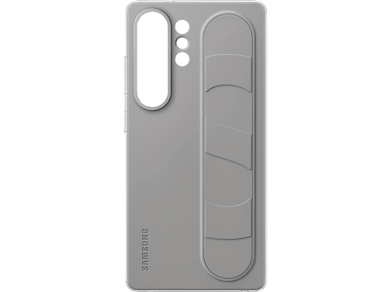 SAMSUNG Standing Grip, Backcover, Samsung, Galaxy S25 ultra, Gray Silikon, Polycarbonat, Thermoplastische Polyesterelastomer
