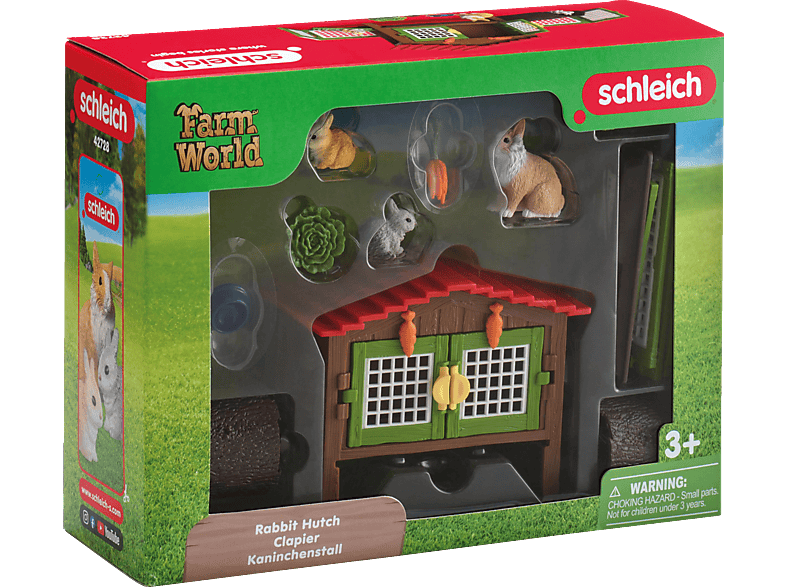 SCHLEICH Kaninchenstall Spielset Mehrfarbig