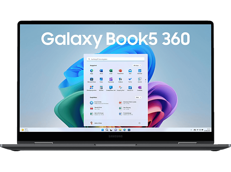 SAMSUNG Galaxy Book5 360, Copilot+ PC - 15,6 Zoll - Intel® Core™ Ultra 7 256V - 16 GB - 512 GB Arc™ GPU - Windows 11 Home