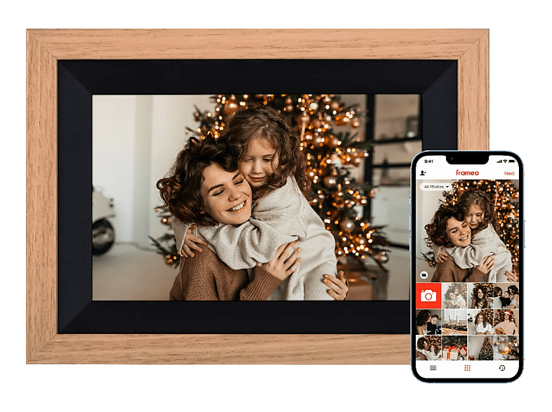 ROLLEI Smart Frame WiFi 105 Digitaler Bilderrahmen, 25.53 cm, 1920 x 1200p, Holz Braun
