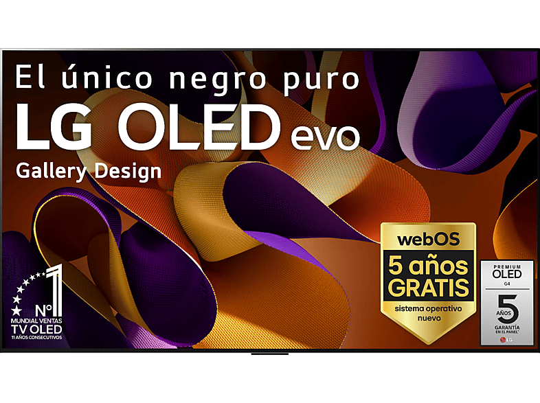 LG OLED65G45LW, UHD 4K, Procesador Inteligente 4K α11, Smart TV, DVB-T2 (H.265), Negro