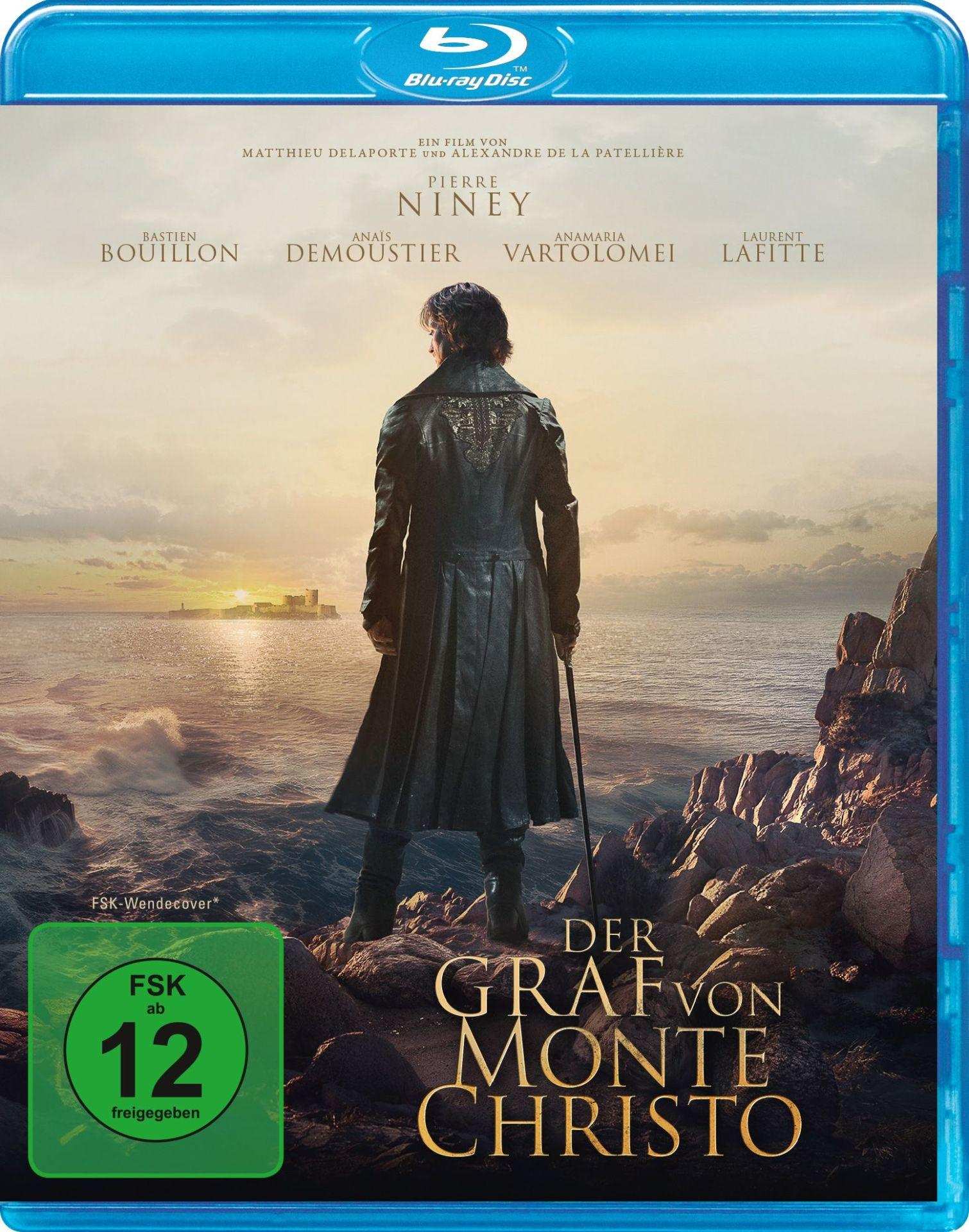 Filmcover mit einem Mann, der das Meer überblickt, Titel "Der Graf von Monte Christo".