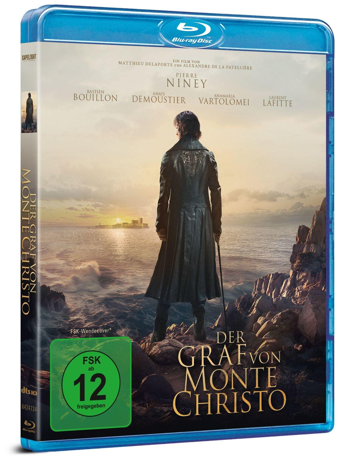 Blu-ray-Disc-Cover. Mann im langen Mantel steht auf Felsen und blickt aufs Meer.