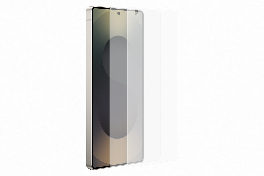 Samsung telefon képernyővédővel.