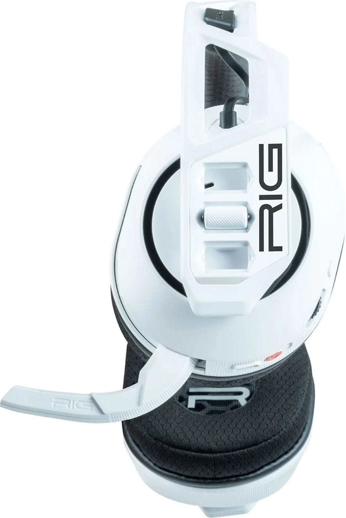 Rückseite eines Gaming-Monitors mit ROG-Logo.