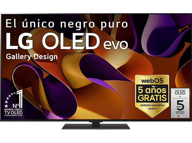 LG OLED65G46LS, 4K, Procesador Inteligente 4K α11, Smart TV, DVB-T2 (H.265), Negro